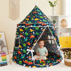 Prinzara - Spielzelt Kinder Prinzessin Innen Faltbar - Khaki