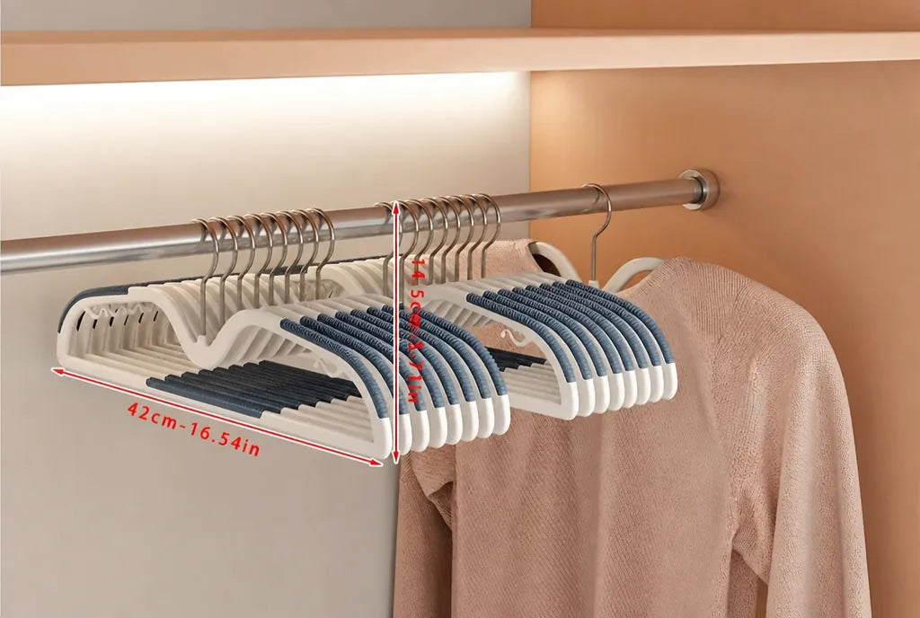 Slimfit - Kleiderbügel Platzsparend Rutschfest Drehbar - Blau
