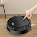 Runder 3-in-1-Saugroboter mit seitlichen Bürsten auf einem Boden