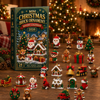 Adventskalender mit 24 farbenfrohen Mini-Weihnachtsanhängern