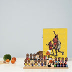 Gelber Adventskalender mit 24 Türchen und Basketballmotiv