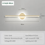Linaris - Moderne LED Wandleuchte Spiegel Rund - Schwarz 40cm