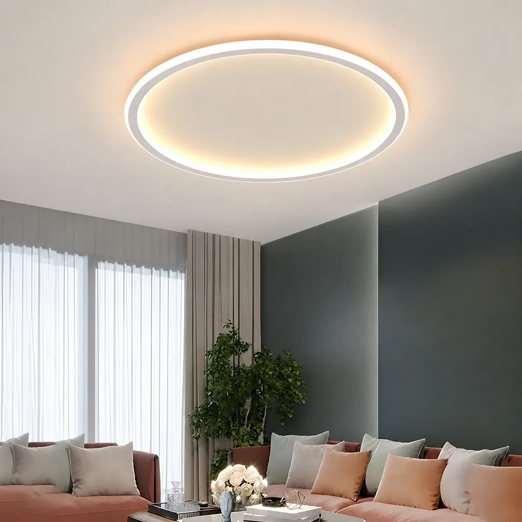 Rinova - Runde Ring LED Deckenleuchte Wohnzimmer - Weiß