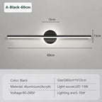 Linaris - Moderne LED Wandleuchte Spiegel Rund - Schwarz 40cm
