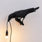 Corvano - Krähen Tischlampe Dekorativ Vogel-Design - Schwarz Auf Der Linken Seite