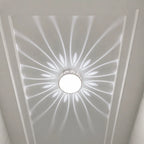 Lumaqua - Runde LED Deckenleuchte Flur Strahlenmuster