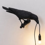 Corvano - Krähen Tischlampe Dekorativ Vogel-Design - Schwarz Nach Rechts