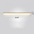 Linova - Minimalistische Längliche LED Wandleuchte Holzoptik - Weiß (5000K)