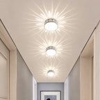 Lumaqua - Runde LED Deckenleuchte Flur Strahlenmuster