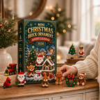 Adventskalender mit 24 farbenfrohen Mini-Weihnachtsanhängern