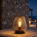 Glowmesh - Moderne Kabellose Tischlampe In Netzoptik