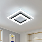 Quadratische LED-Deckenleuchte mit mehreren ineinanderliegenden Leuchtrahmen