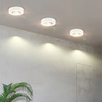 Flache runde LED-Deckenleuchte mit integrierter Lichtquelle