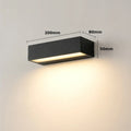 Wasserfeste LED-Außenwandlampe mit langem Gehäuse und Lichtaustritt nach unten