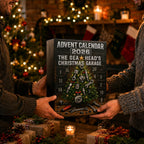 Schwarzer Adventskalender mit 24 Auto- und Werkstattdekorationen