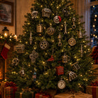 Schwarzer Adventskalender mit 24 Auto- und Werkstattdekorationen