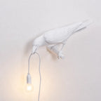Corvano - Krähen Tischlampe Dekorativ Vogel-Design - Weiß Auf Der Linken Seite