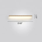Linova - Minimalistische Längliche LED Wandleuchte Holzoptik - Weiß (5000K)