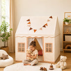 Playori - Kinderspielzelt Faltbar Indoor Spielhaus - Weiß
