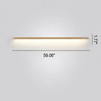 Linova - Minimalistische Längliche LED Wandleuchte Holzoptik - Weiß (5000K)