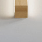 Linova - Minimalistische Längliche LED Wandleuchte Holzoptik - Weiß (5000K)