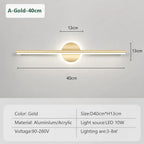 Linaris - Moderne LED Wandleuchte Spiegel Rund - Gold 40cm