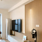 Linova - Minimalistische Längliche LED Wandleuchte Holzoptik - Weiß (5000K)