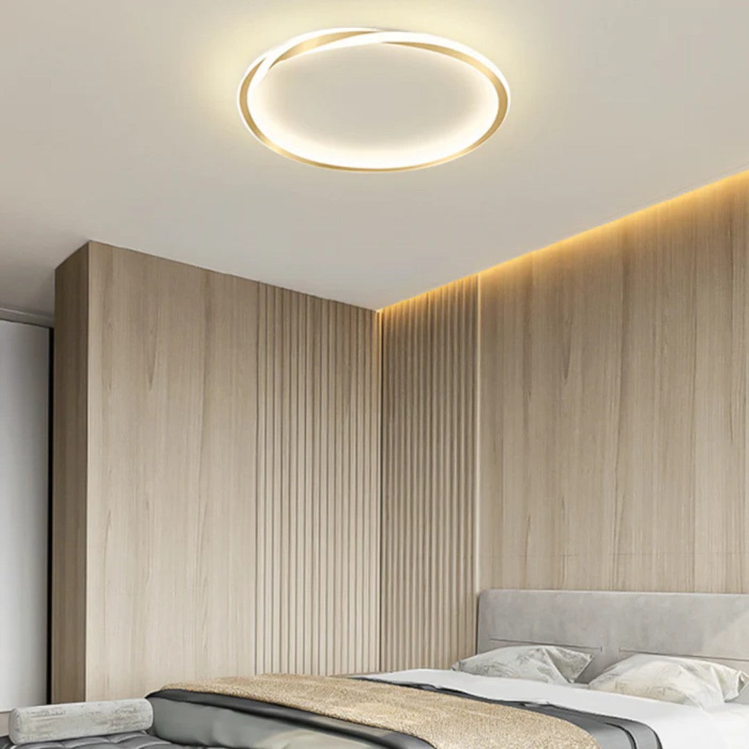Runde LED-Deckenleuchte mit minimalistischem Ringdesign