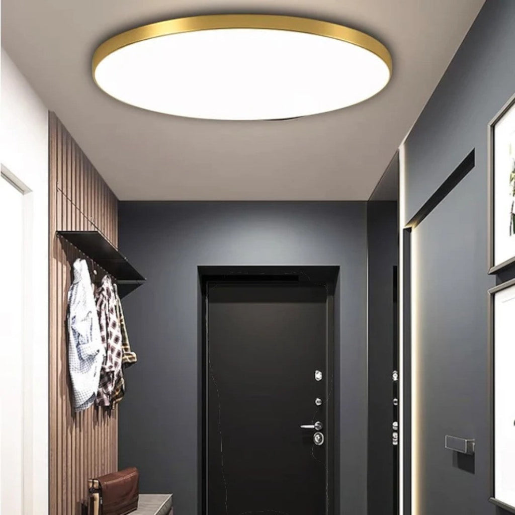 Runde LED-Deckenleuchte mit flacher Form und kreisförmiger Lichtfläche