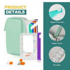 Tabletten-Organizer-Etui mit 14 transparenten Fächern und Reißverschluss